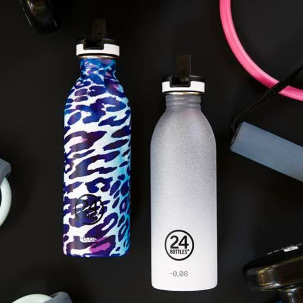 【義大利 24 Bottles】城市水瓶 (運動吸嘴) 500ml-豹紋, , large
