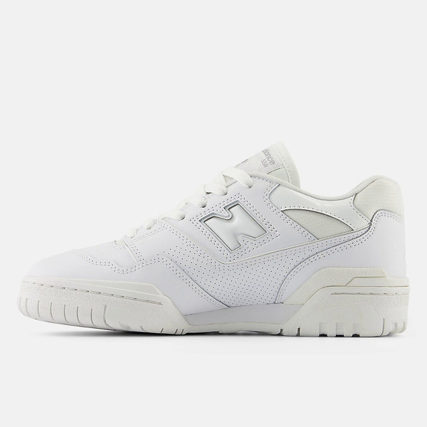 Kixpress-New Balance 女 休閒鞋 B楦 復古 經典 簡約 NB 550 皮革 百搭 穿搭 白 [BBW550EC], , large