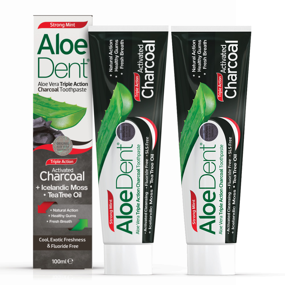 Aloe Dent Charcoal Toothpaste, , large