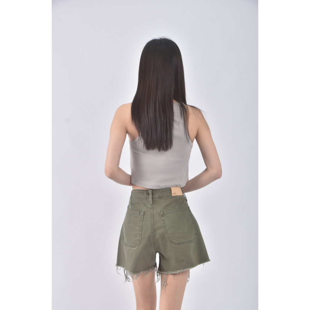 (M) paige丹寧牛仔質感綠色短褲二手衣, , large