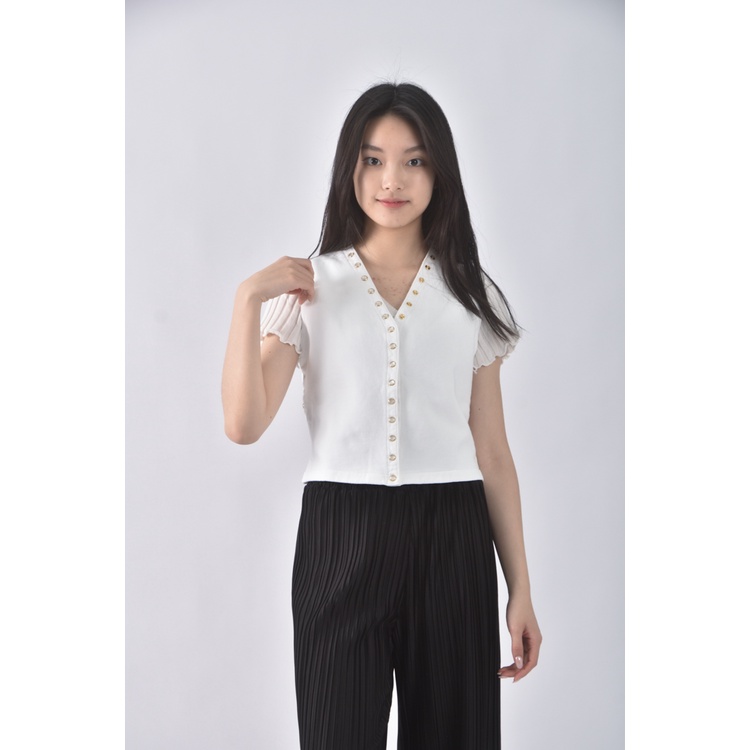 (S) agnes b質感棉質純棉白色外套二手衣, , large