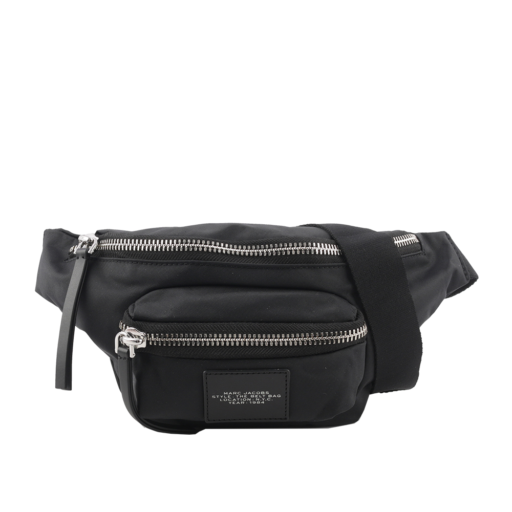 MARC JACOBS The Biker 雙拉鍊尼龍腰包/黑色, , large