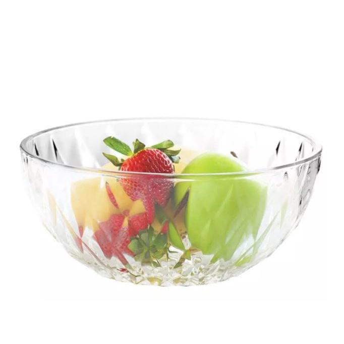 Ocean 共6款 鑽石盤 鑽石碗 鑽石切割 水果盤 沙拉碗15cm-22.5cm 金益合玻璃器皿, , large