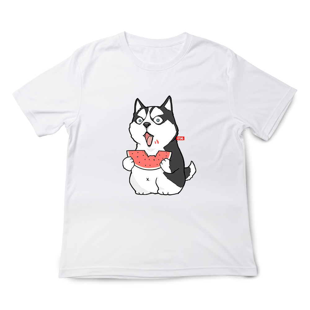 JZ TEE Husky - Eating Watermelon Graphic Tee, , large