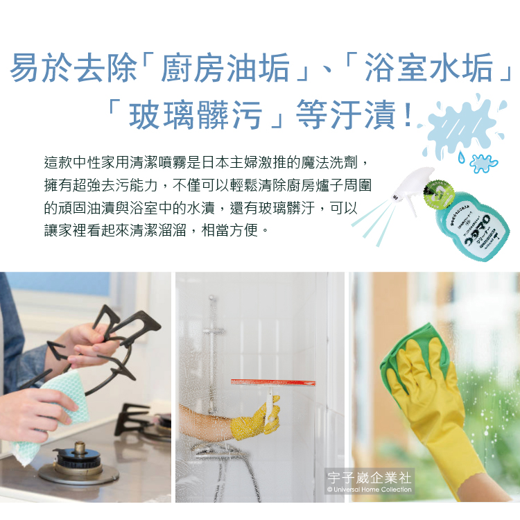[日日好物]日本Utamaro東邦歌磨-居家魔法泡沫萬用清潔劑(400ml/瓶)廚房浴室家用多功能噴霧, , large