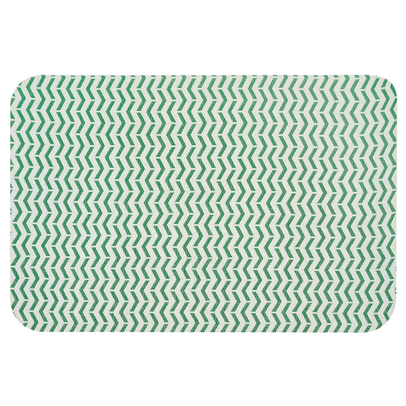 【怪獸】OGL 厚切特舒緹花布軟式珪藻土吸水地墊(60x40cm) -綠逸引秋波