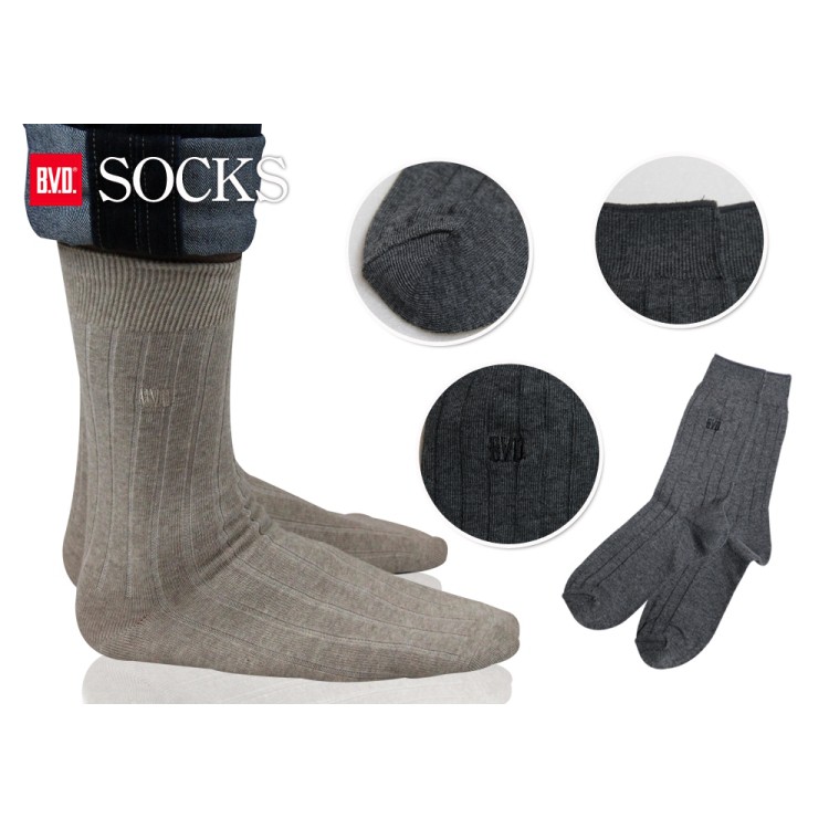 【BVD】素面直條男休閒襪<酒紅>BN407 男襪 長襪 休閒襪, , large