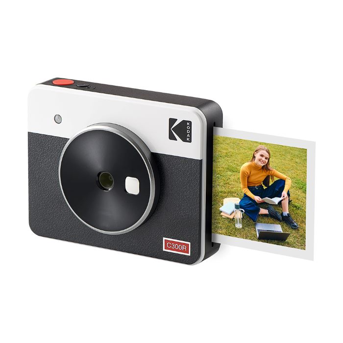 [KODAK 柯達] C300R 拍立得口袋相印機加贈30張相紙-白, , large