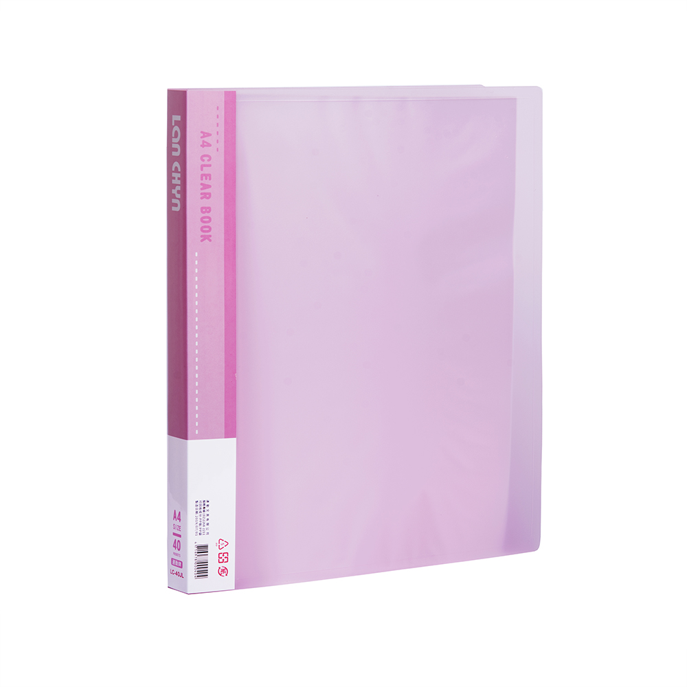 【連勤】PP 40入資料簿(果凍色系) 12本/箱 LC-40JL-多款可選, , large