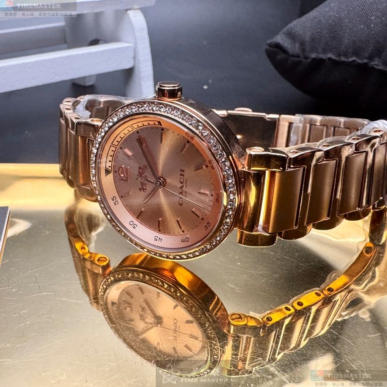 [星晴錶業]COACH手錶,30mm,CH00257玫瑰金色錶面玫瑰金錶殼玫瑰金色精鋼錶帶款, , large