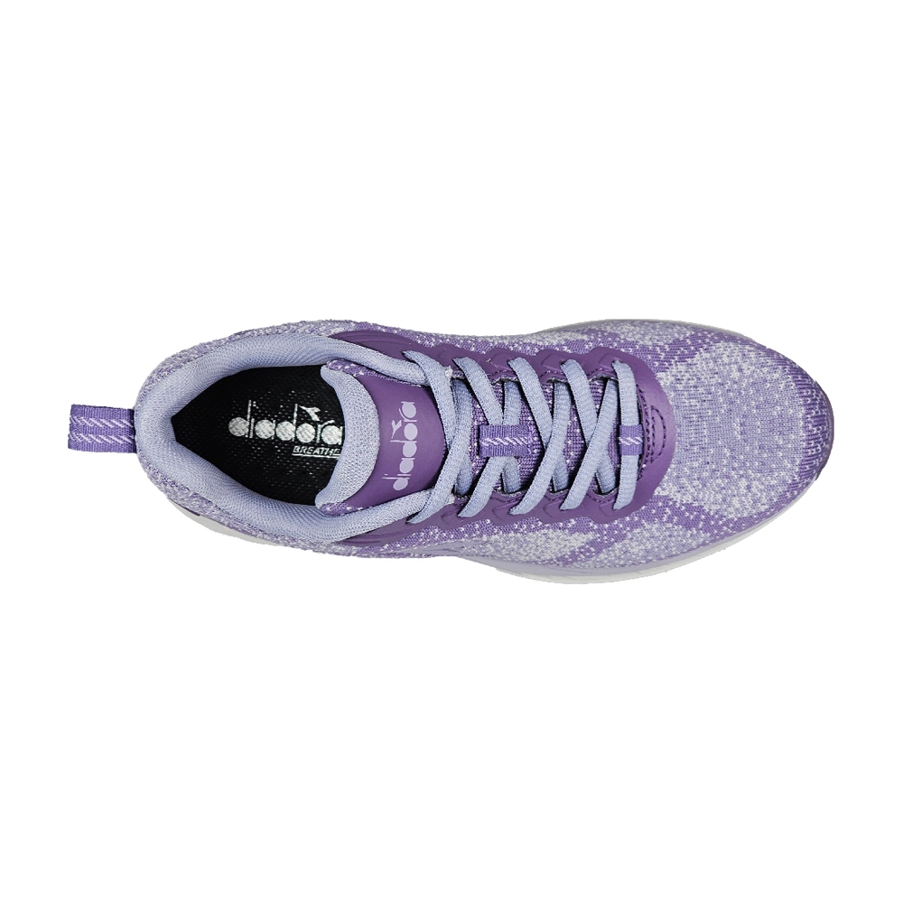 DIADORA迪亞多那 氣動戶外越野鞋 女運動鞋 登山鞋 女鞋 輕量 透氣 針織 吸震 厚底 排濕 耐磨 止滑 卡其 紫, 紫, large