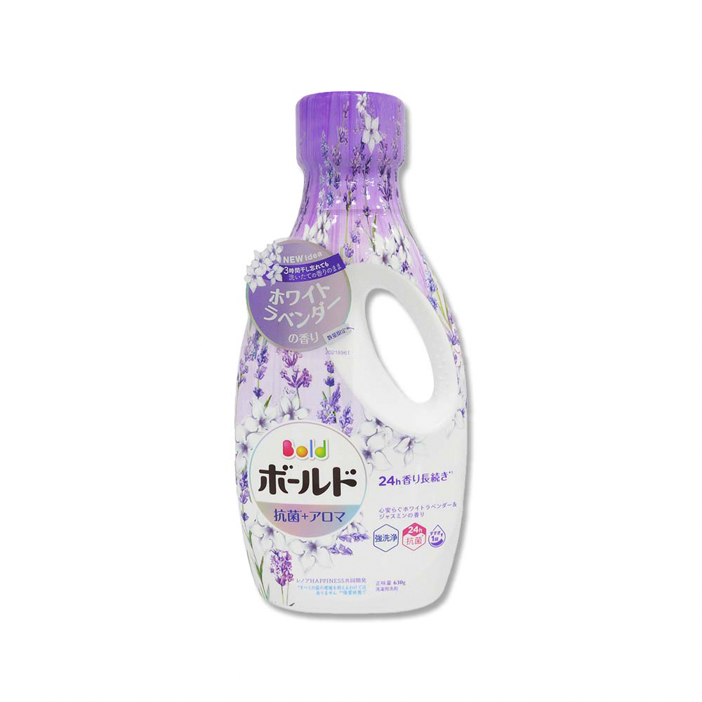 [日日好物]日本P&G-Bold超濃縮強洗淨室內晾曬除臭香氛柔軟洗衣精630g/瓶-薰衣草茉莉(紫)(持香約24小時,消臭柔順洗滌劑,直立式,滾筒式洗衣機適用), , large