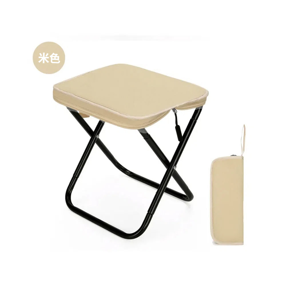 【啾愛你】戶外輕量隨身摺疊椅-米色, , large