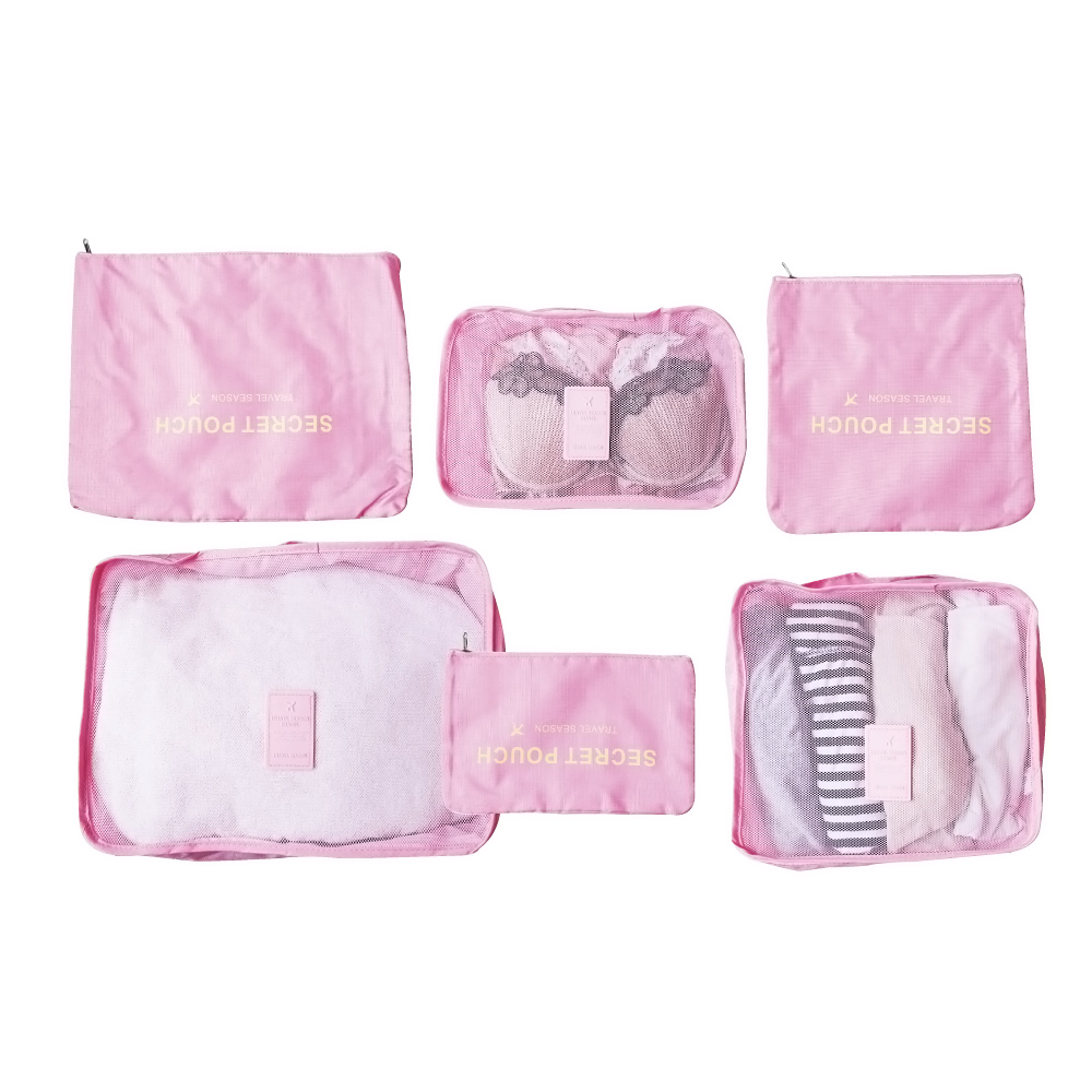 Travel Season Travel Bag color 6pcs Light Pink, , large