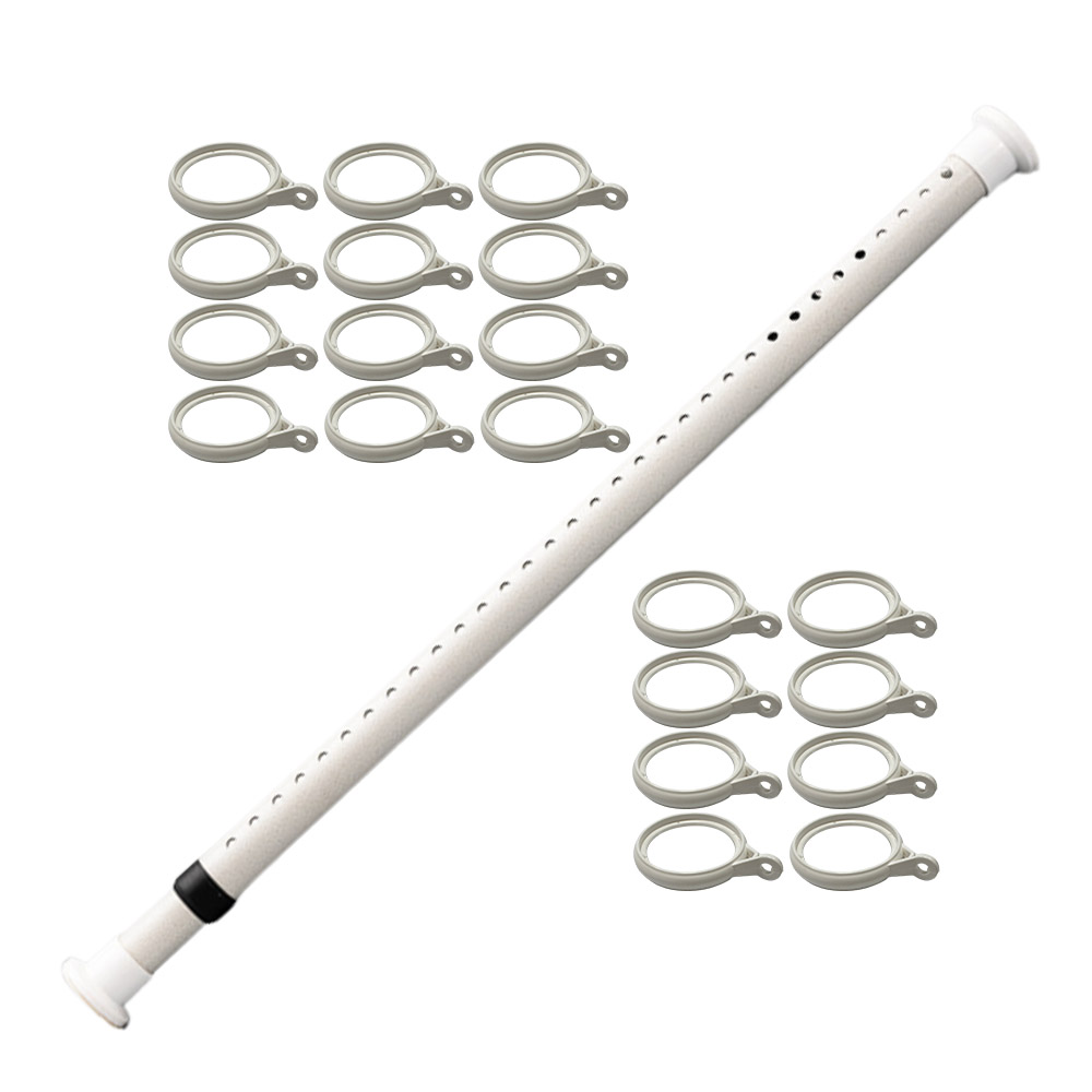 No-drill telescopic pole - white pattern - 3.1-3.6 meters (includes 20 lifting rings), , large