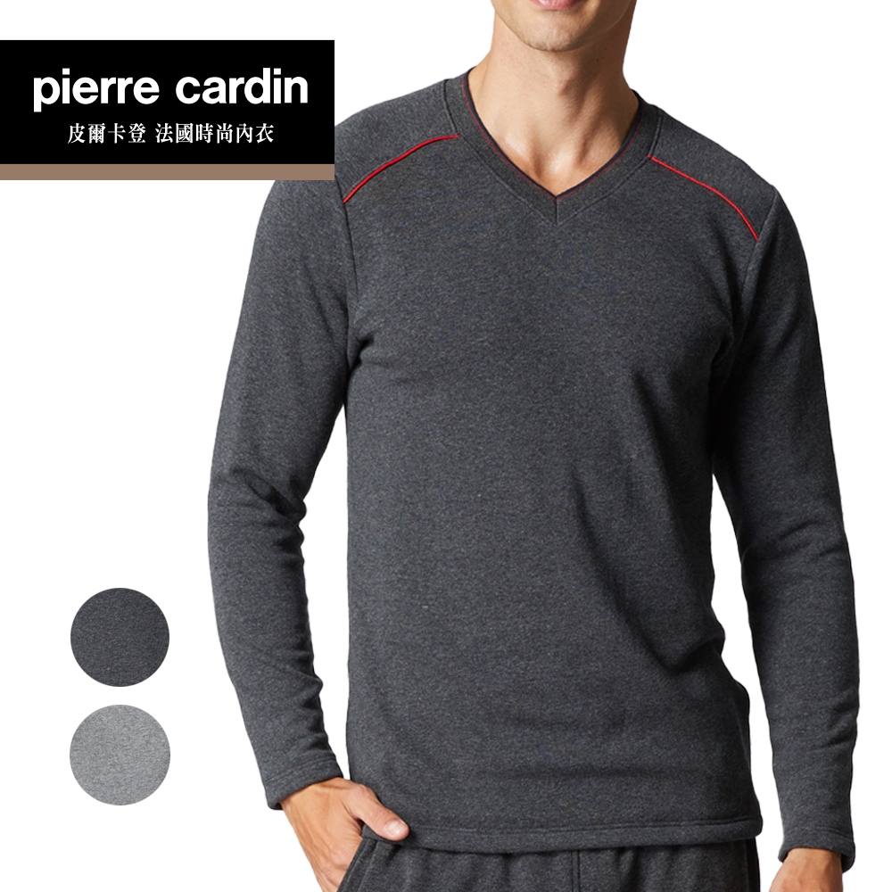 PC速熱厚暖絨V領長袖衫, , large