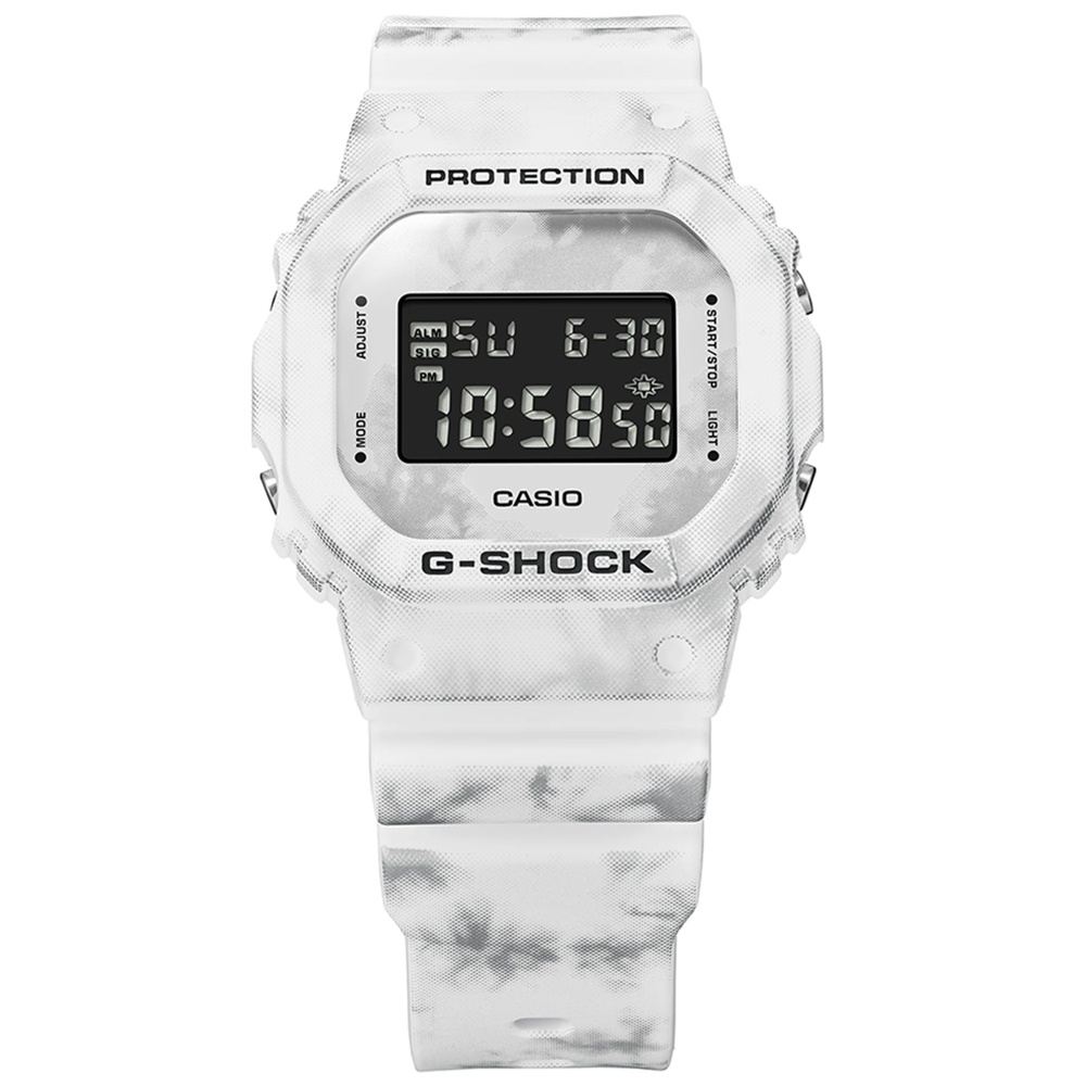 CASIO 卡西歐 G-SHOCK 冬季森林 雪地迷彩手錶 DW-5600GC-7, , large