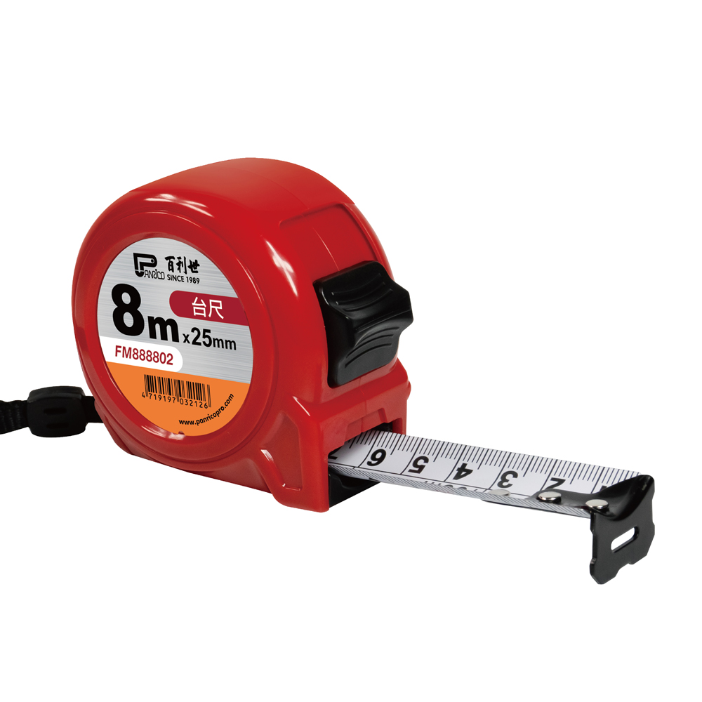 8Mx25mm Taiwanese meter Tape Measure, , large