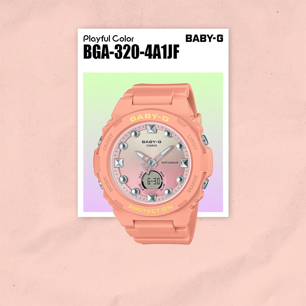 CASIO 卡西歐 BABY-G 冬日漸層女錶 手錶 BGA-320-4A1, , large