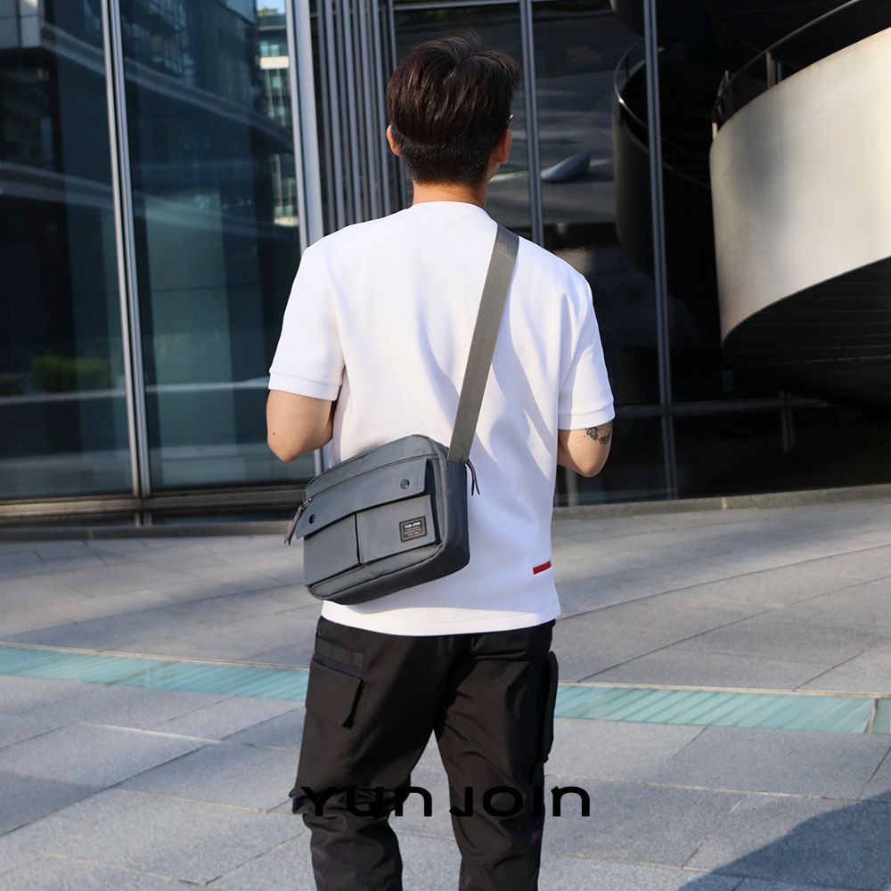 【YUN JOIN】EMBER 經典側肩包-黑色  側背包 斜背包 公事包 收納 防潑水【超強7層收納】, , large