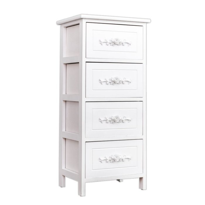 【Y HOUSE】European style four-layer drawer cabinet storage cabinet wooden drawer cabinet wooden storage cabinet, , large