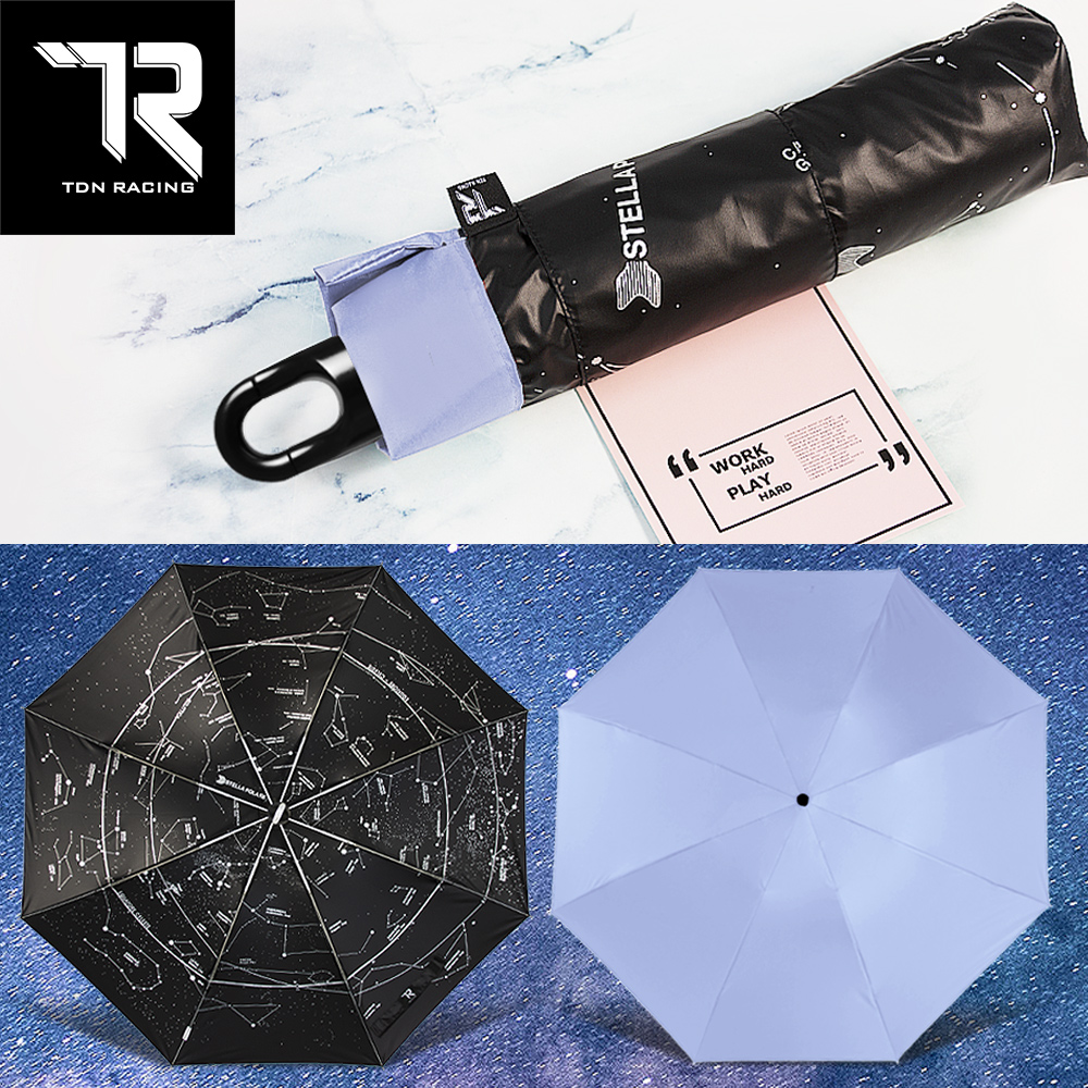 [TDN]一鍵秒收 超輕量星空降溫秒收傘黑膠反向傘自動收傘(B7433)丁香紫, , large