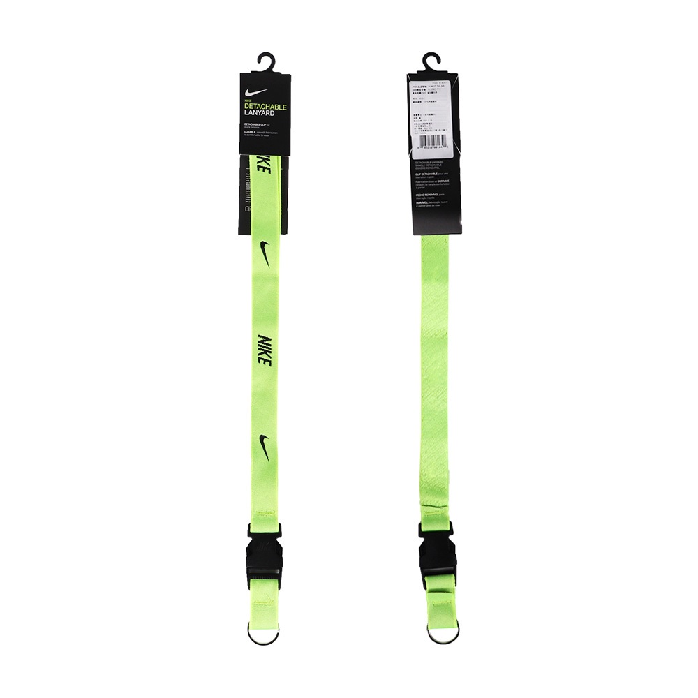NIKE 識別證吊帶 多功能掛繩 識別證掛繩 手機掛繩 證件套掛繩 簡約 時尚 耐用 舒適 插扣 快拆 多功能 黃綠, , large
