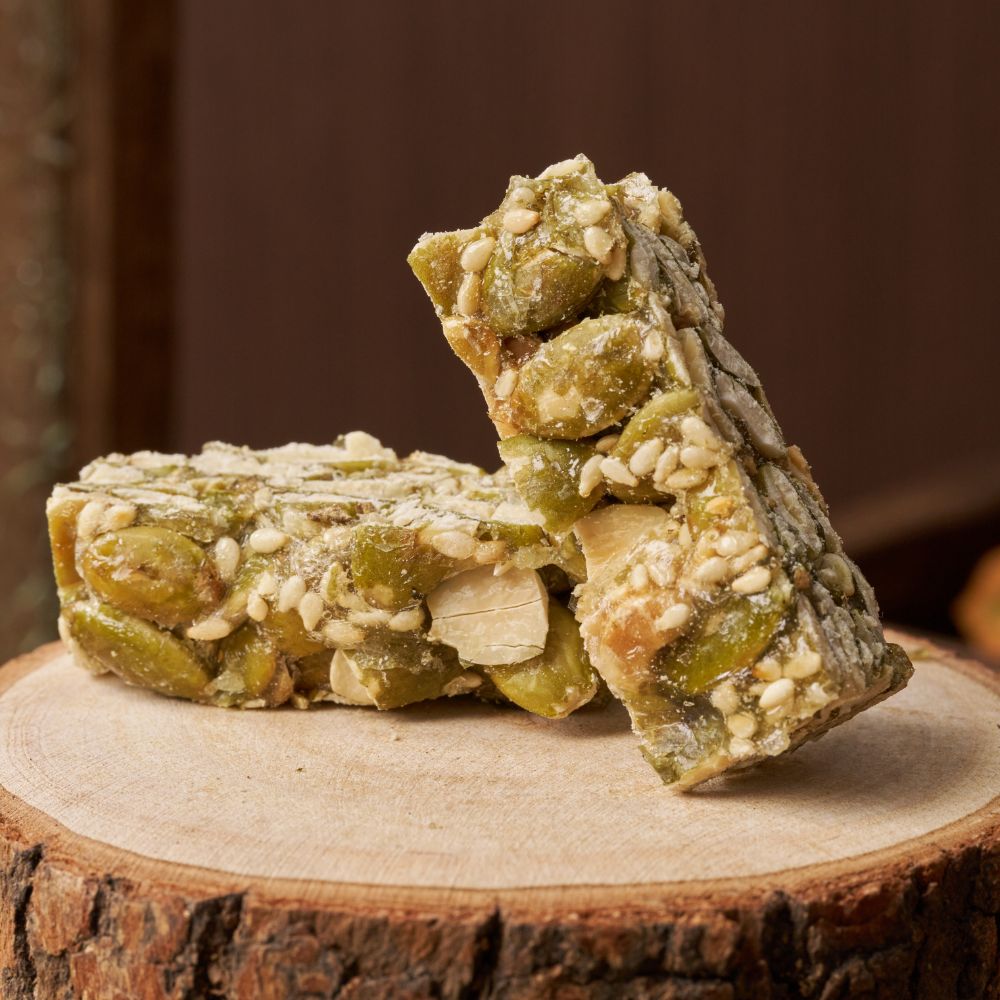 新包裝優惠 南瓜子酥 南瓜子 3A特級 日本進口海藻糖 低糖 年貨 茶點 Pumpkin Seed Brittle 3-Pack + 1 Bonus Pack | Low Sugar Handmade Taiwan Gift （【ChouChou Enterprise】下午茶 點心  快速出貨【周周生活】, , large