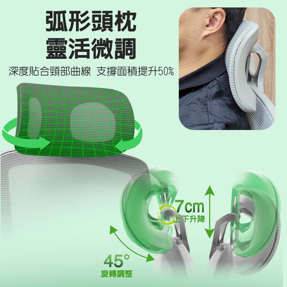 【G+居家】免組裝 人體工學8D萬向軟扶手電腦椅-灰色-鋁合金腳架-大圓弧(2吋炫風水晶黑(有飾蓋)), , large