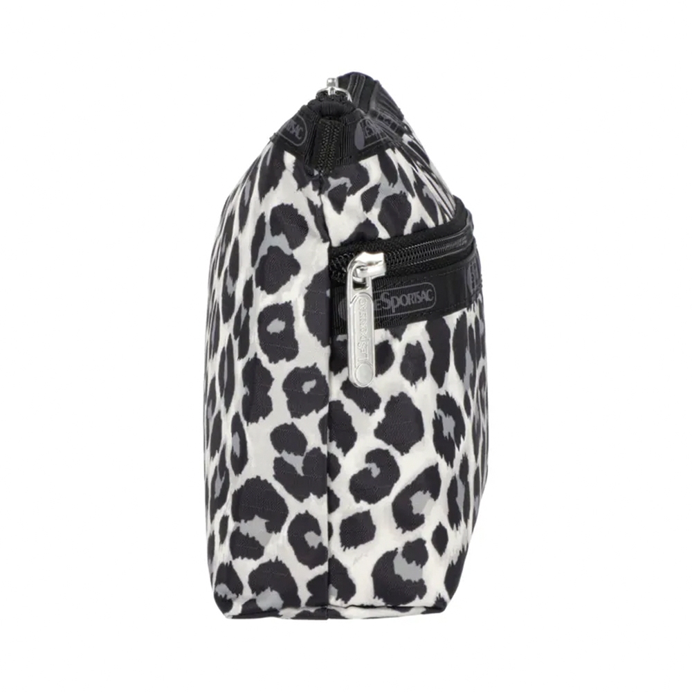|快速出貨|Lesportsac Cosmetic Clutch 雙層拉鍊收納化妝包 送禮-柔影豹紋, , large