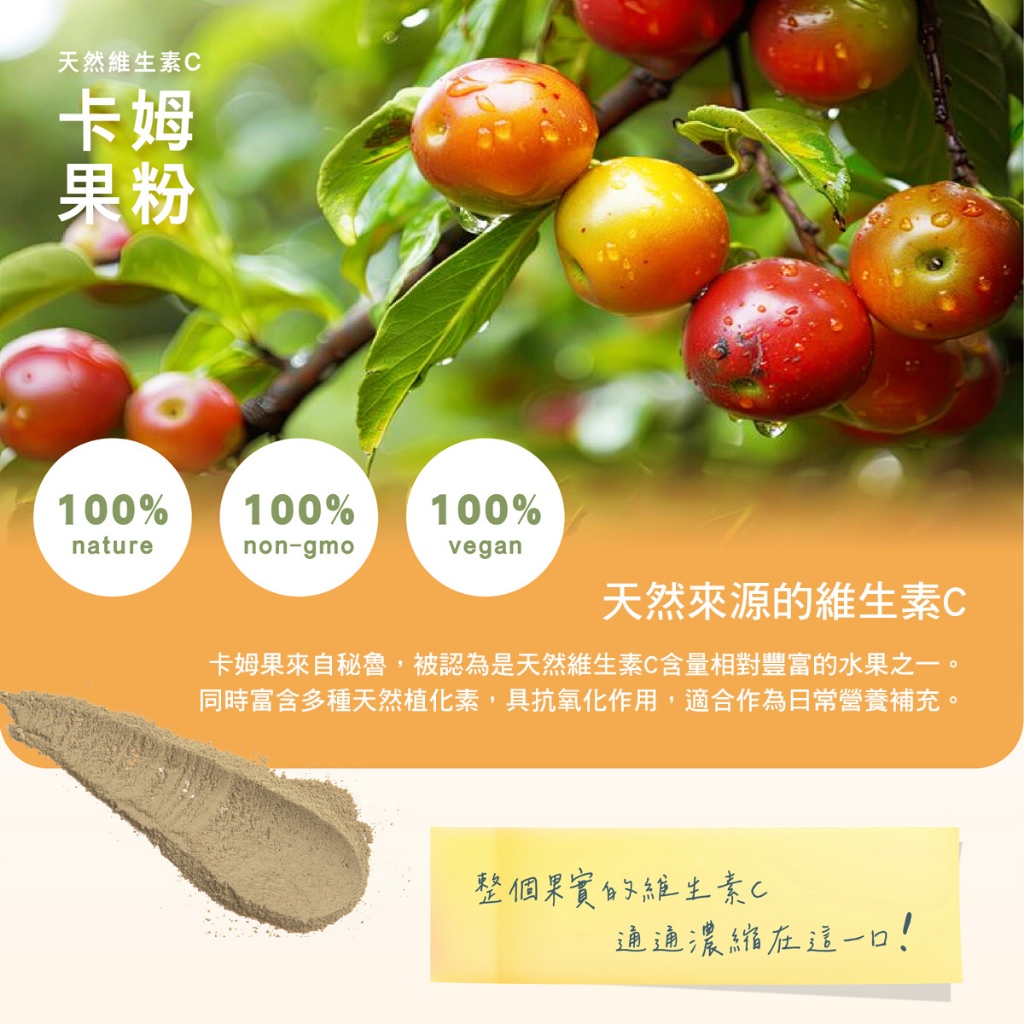 naturgy 卡姆果粉 Camu Powder｜植物來源果粉｜天然維他命C+植化素｜85g, , large