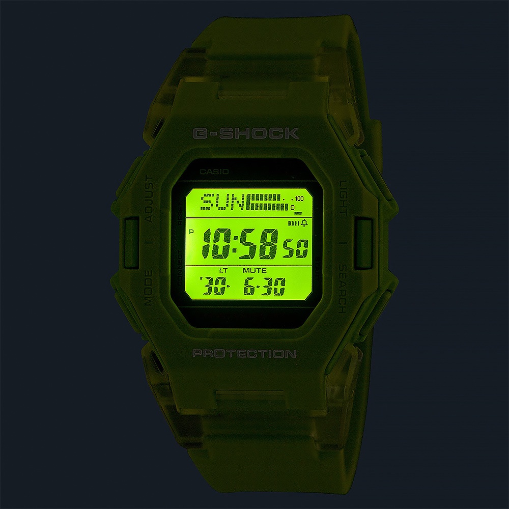 CASIO 卡西歐 G-SHOCK 纖薄時尚未來感藍牙運動電子錶 手錶-螢光黃 GD-B500S-3, , large