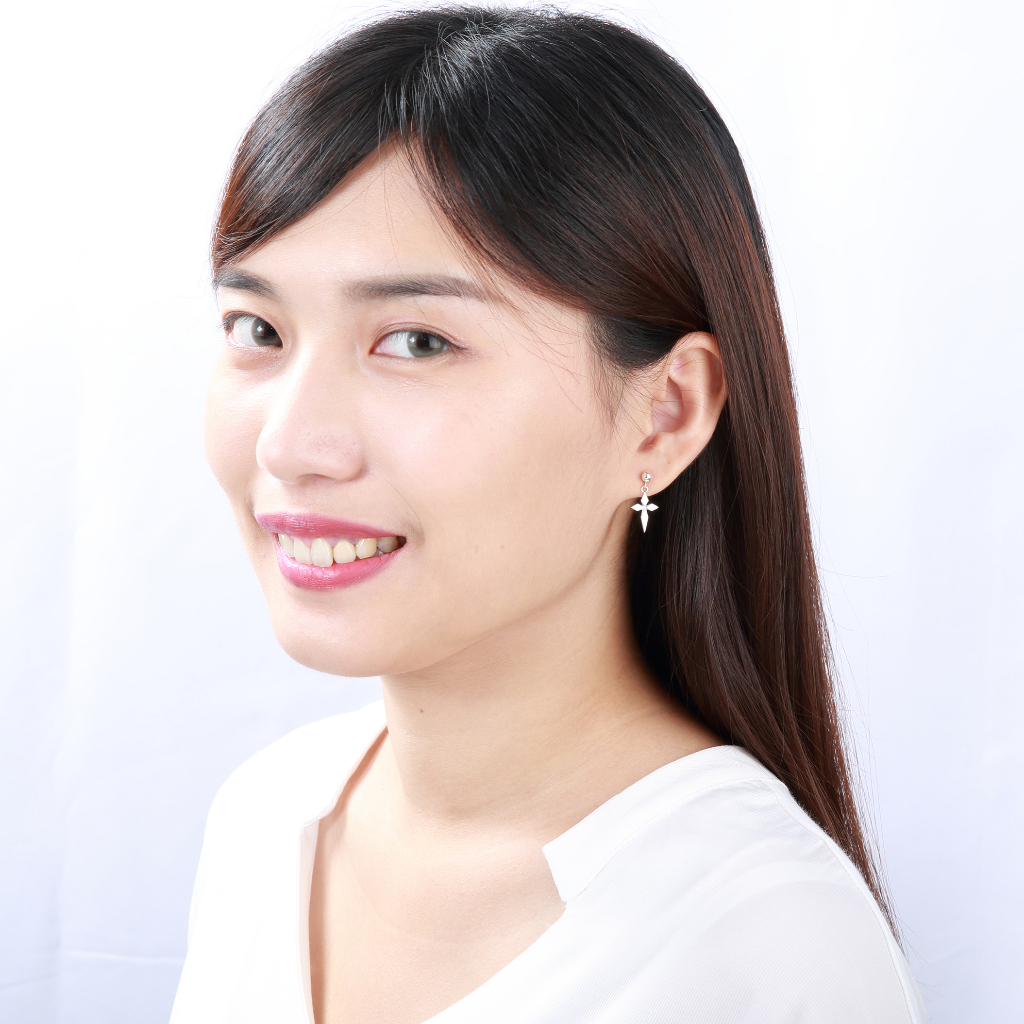 【Angel & Me】Star of Bethlehem Cross 925 sterling silver earrings, , large