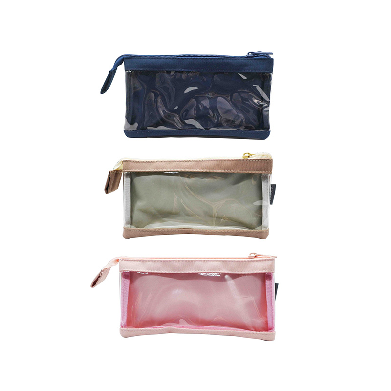 Multi-Layer Transparent Pencil Case &ndash; Blue, , large