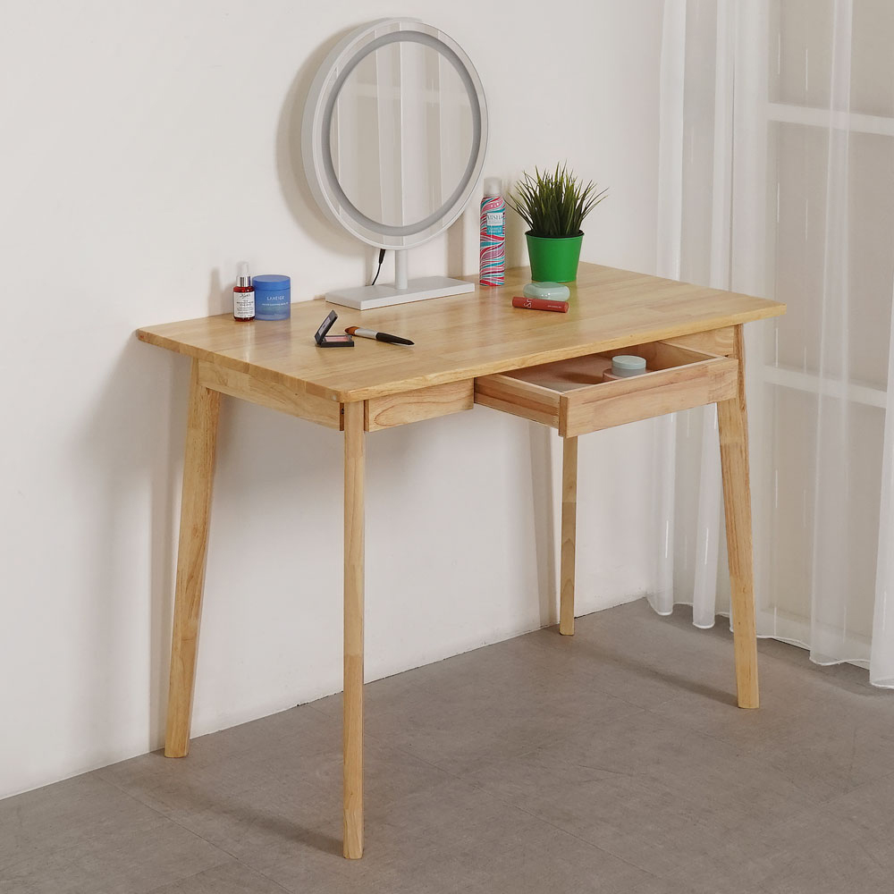 【Homelike】 喜家居3.3尺實木化妝桌鏡組(2412)