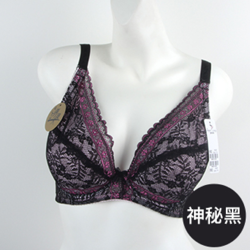 [WINIBRA] Made in Taiwan, Underwire, Side Support and Centering, Full Coverage, Plus Size C~G Cups, Mystic Black, Size (F38), 神秘黑, large