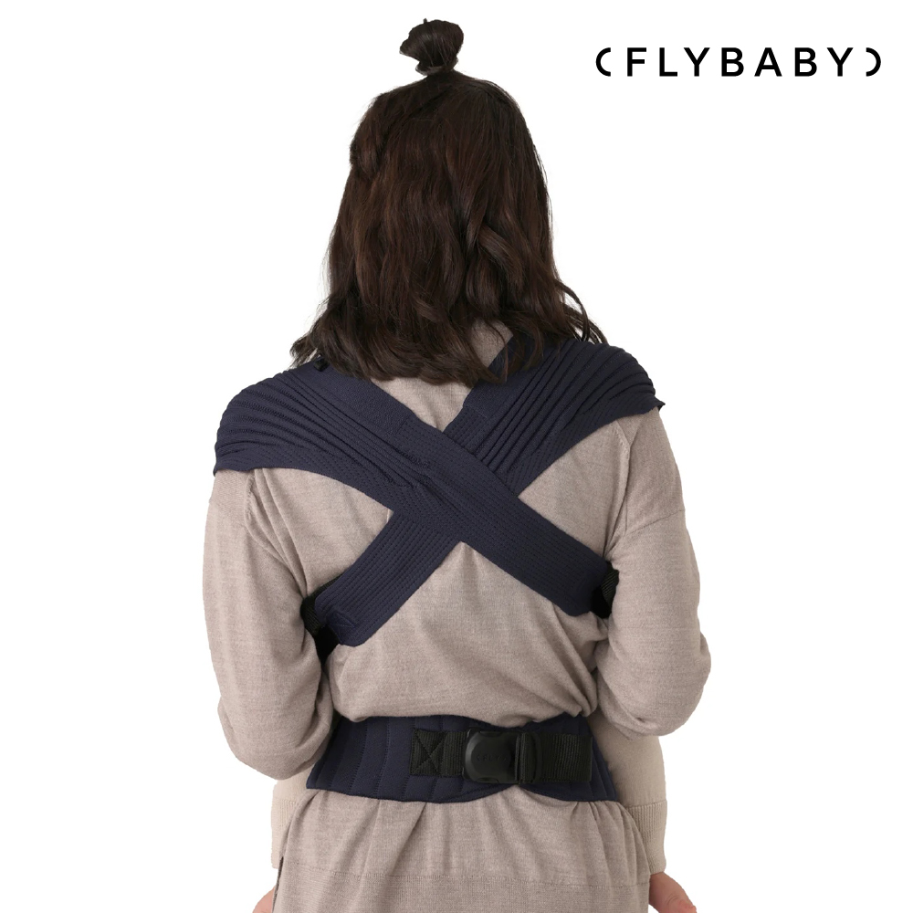 Flybaby 輕便透氣嬰兒揹巾_牛津藍, , large