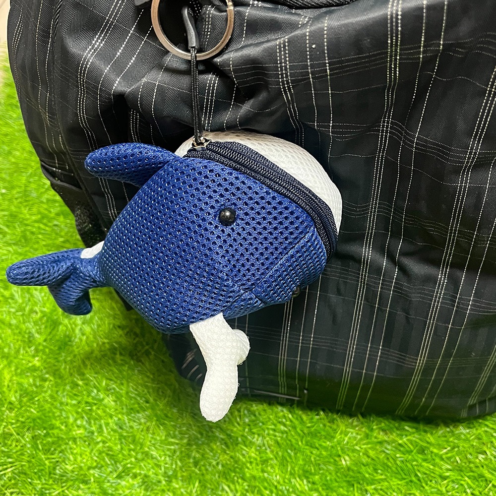 【可愛造型 可機洗 透氣抗菌】鯨魚 鑰匙包 零錢包 吊飾 鑰匙圈吊飾 禮物 交換禮物 包包吊飾【加贈購物袋顏色隨機】, , large