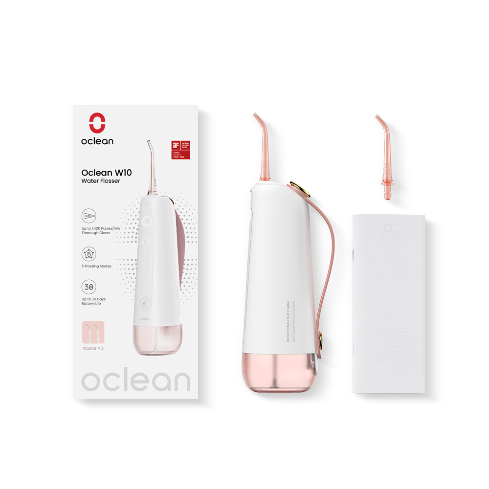歐可林 Oclean W10專業電動沖牙器(蜜桃粉), , large