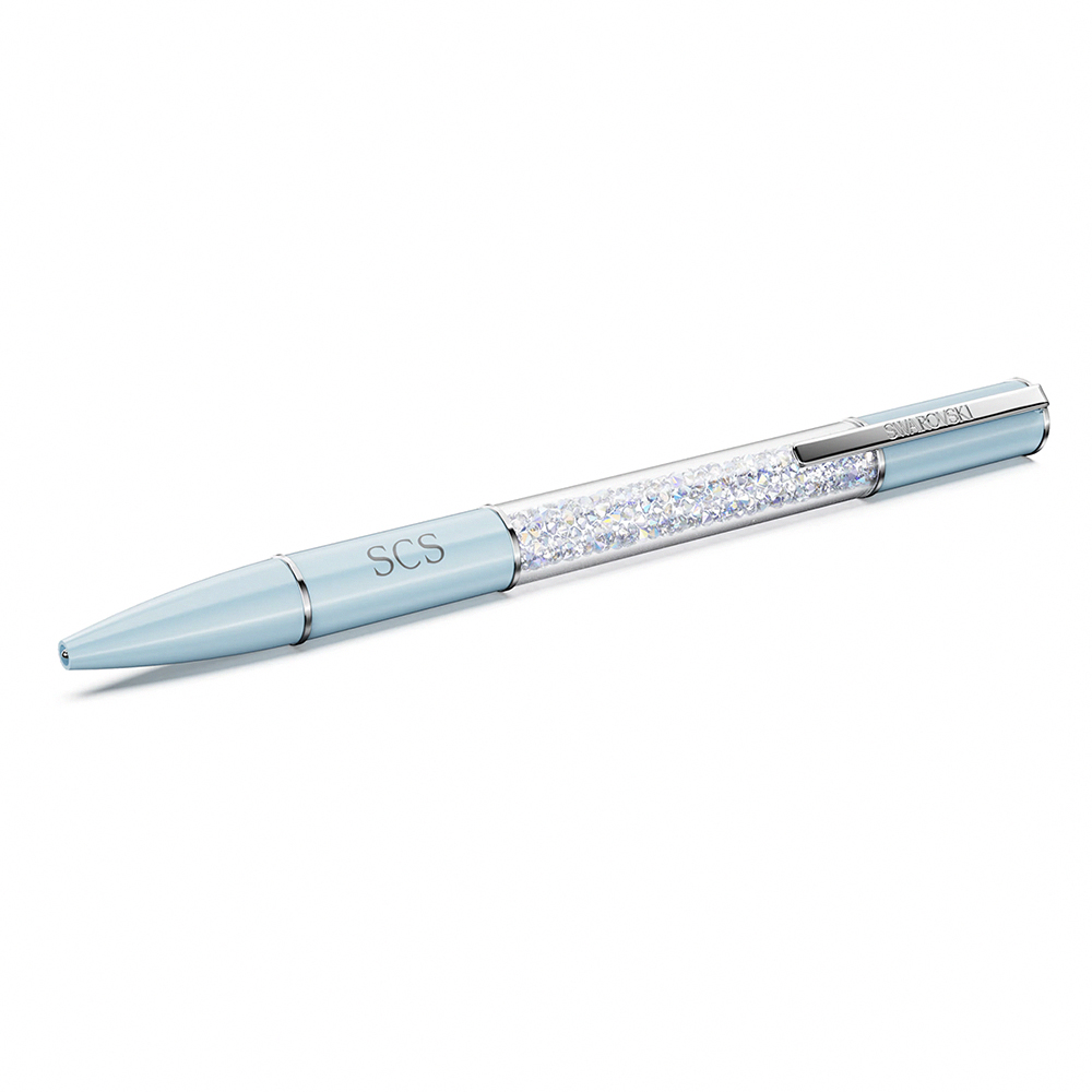 SWAROVSKI 施華洛世奇 Crystalline SCS 水晶淺藍色調圓珠筆-黑色墨水(5730493)  品號：14204228, , large