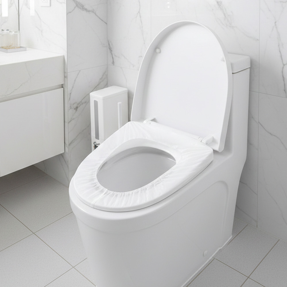 馬桶墊 拋棄式 一次性 馬桶座墊套 不織布 座墊套 全彈性 包覆設計 不含螢光劑 旅行 出國必備 馬桶座, , large