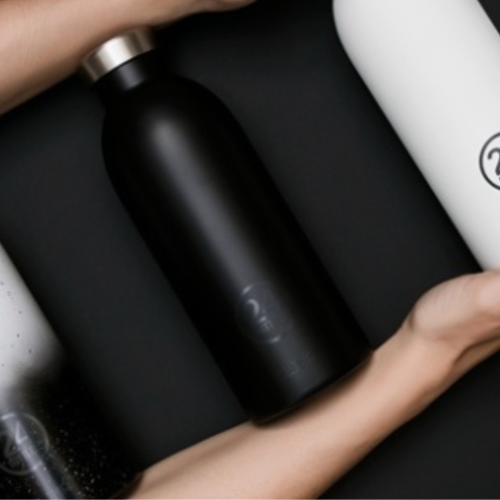 【義大利 24 Bottles】不鏽鋼雙層保溫瓶 500ml-紳士黑, 紳士黑, large