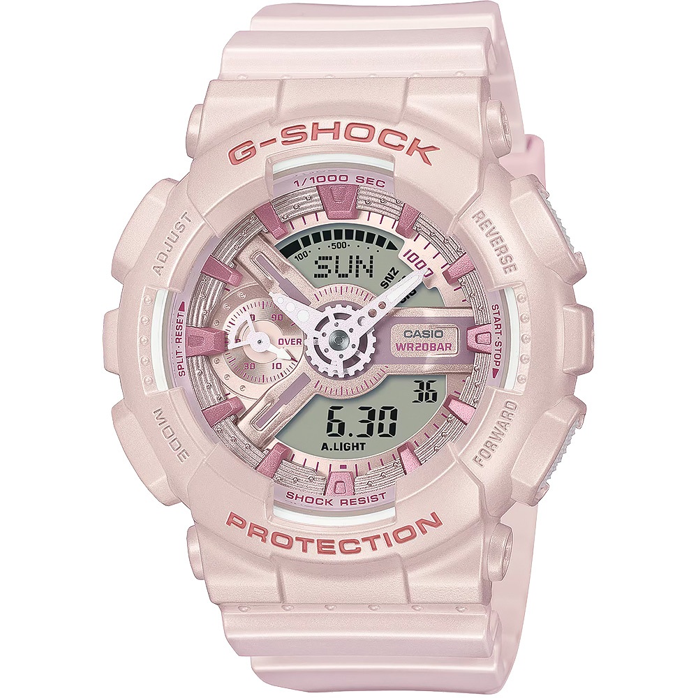 CASIO 卡西歐 G-SHOCK 珠光系列 粉彩運動女錶 手錶 GMA-S110ST-4A