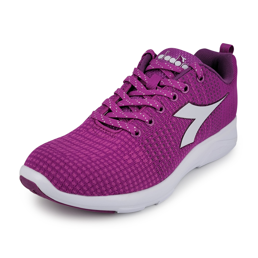 DIADORA迪亞多那 義大利進口 輕量飛織慢跑鞋 女運動鞋 女鞋 簡約 時尚 素色 飛織 輕盈 透氣 吸震 防滑 桃紫, , large