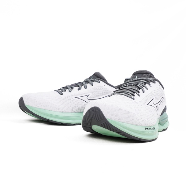 Mizuno Wave Revolt 3 男 慢跑鞋 運動 休閒 一般型 路跑 緩震 白綠 [J1GC248104], , large