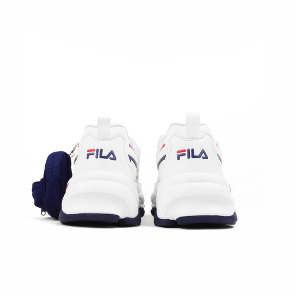 Kixpress-Fila Tassel 女 休閒鞋 運動 復古 老爹鞋 流蘇 小書包吊飾 穿搭 白 深藍 [5-J318Y-123], , large