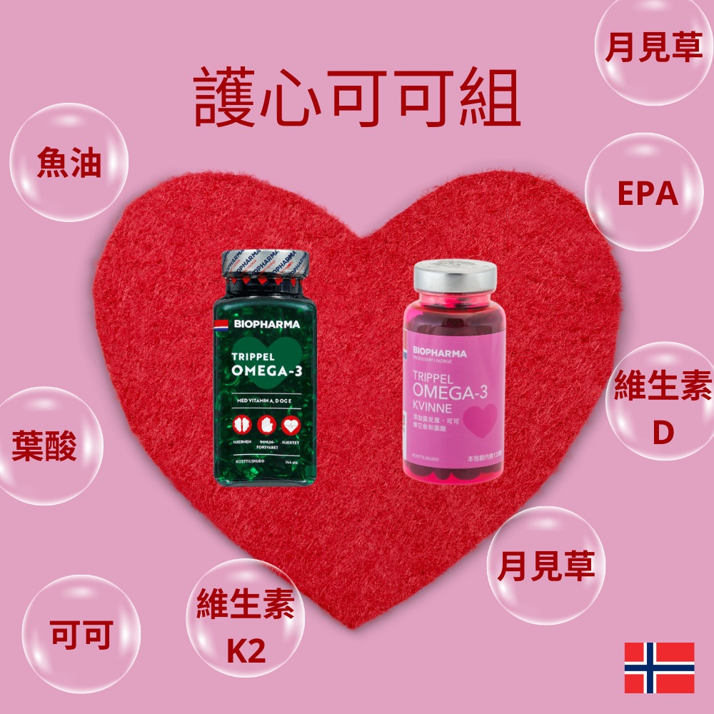 挪威北極熊三倍濃縮魚油一瓶+女性專用魚油一瓶, , large