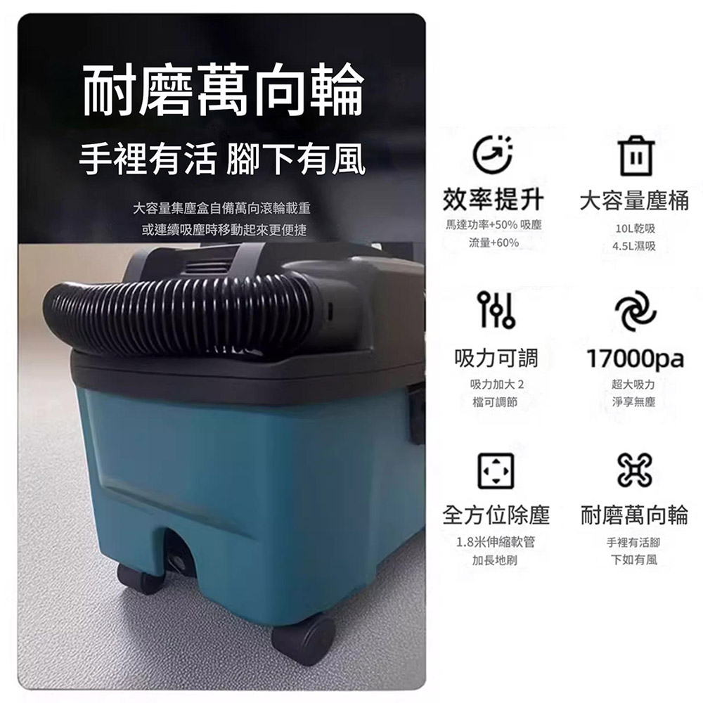 Brushless 20V industrial 3-in-1 vacuum cleaner + accessories (battery not included), , large