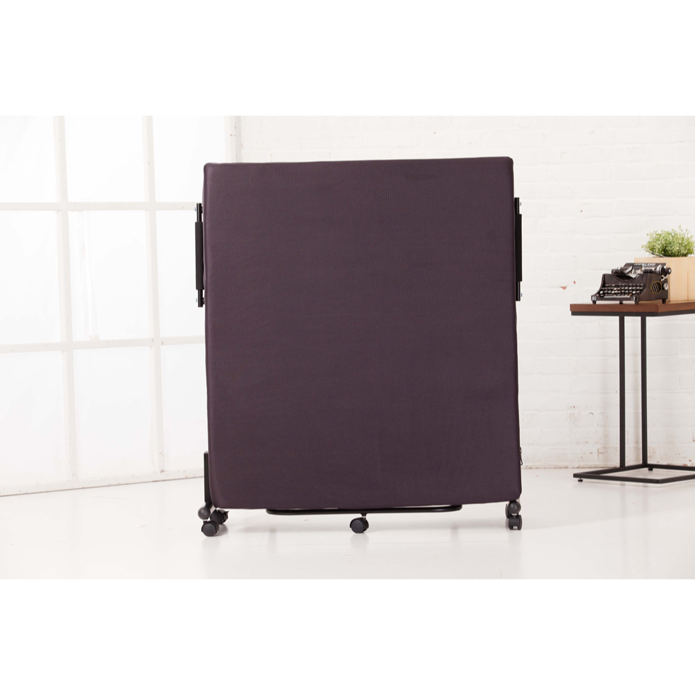 《Simple Life》High anti-roll support 14-section storage folding bed (easy assembly) iron gray KR, , large