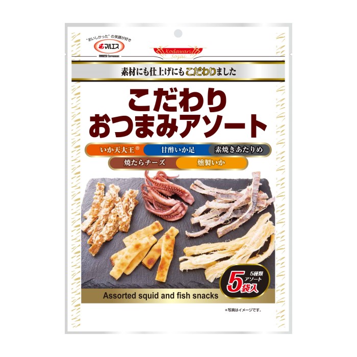 Assorted  squid and fish snacks, , large